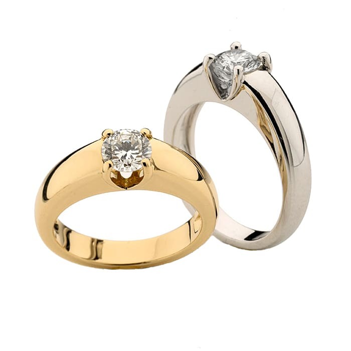 Solitaire  Classique  Diamant Or Jaune PARISOLO