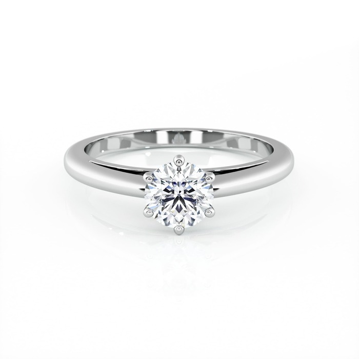 achat Solitaire  Classique  Diamant Or Blanc 6 Griffes Classic