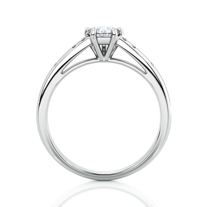sell Engagement ring Paved  Diamond White Gold 5 Claws Bi-LED