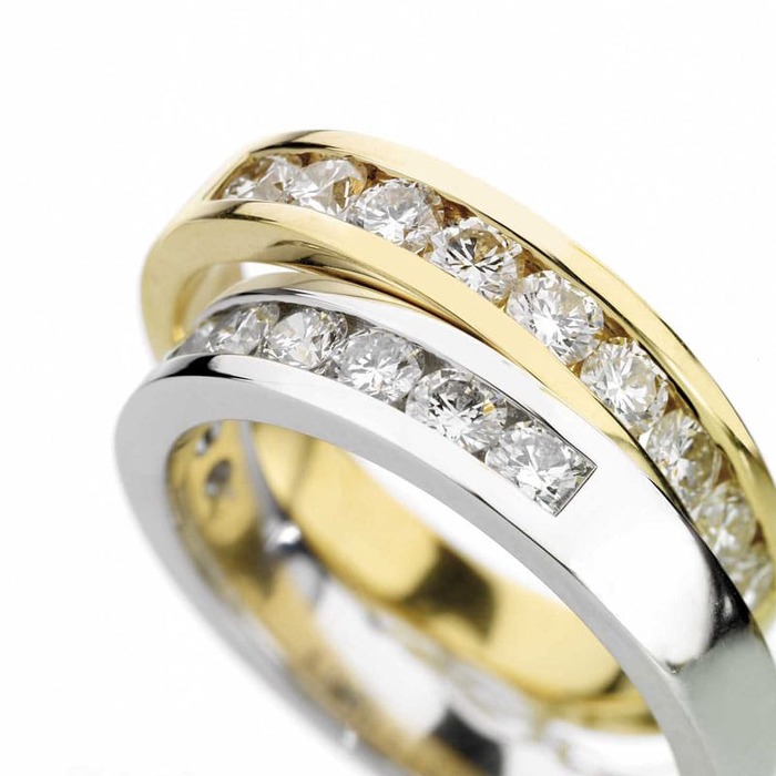 sell Wedding Band Half set  Diamond Yellow Gold NOCEA