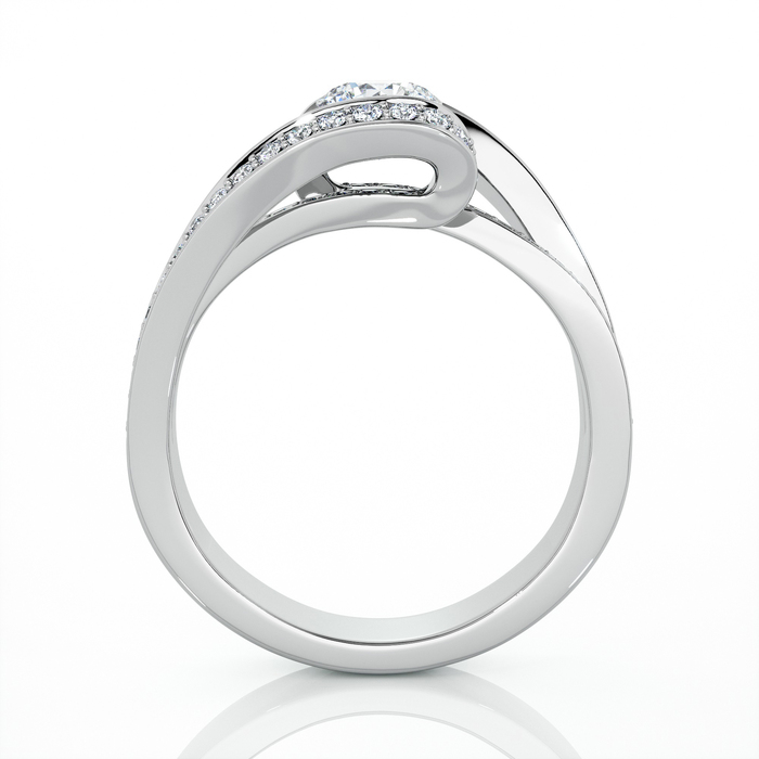 vente Bague  Classique  Diamant Or Blanc CARESSE