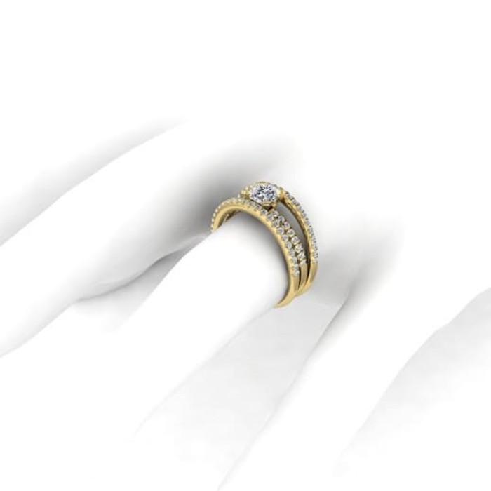 vente Bague  Classique  Diamant Or Jaune PASSION