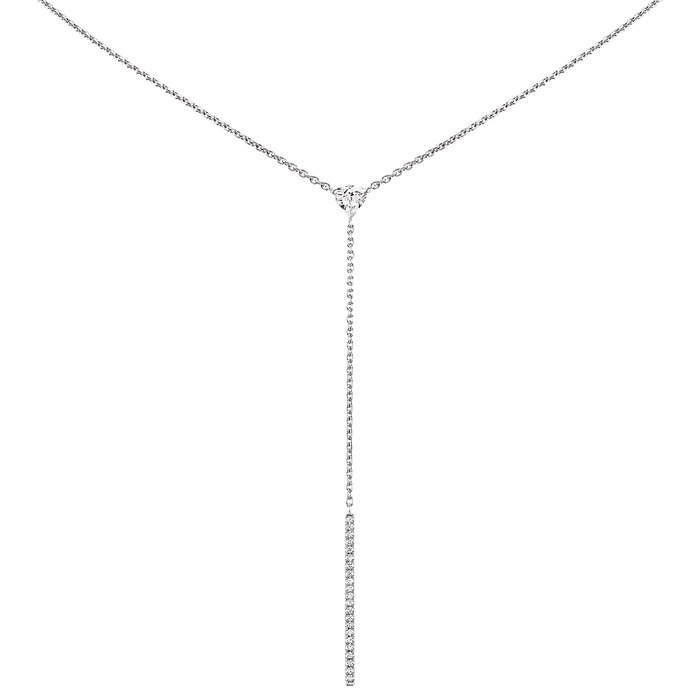 vente Pendentif Classique  Diamant Or Blanc A COEUR JOIE