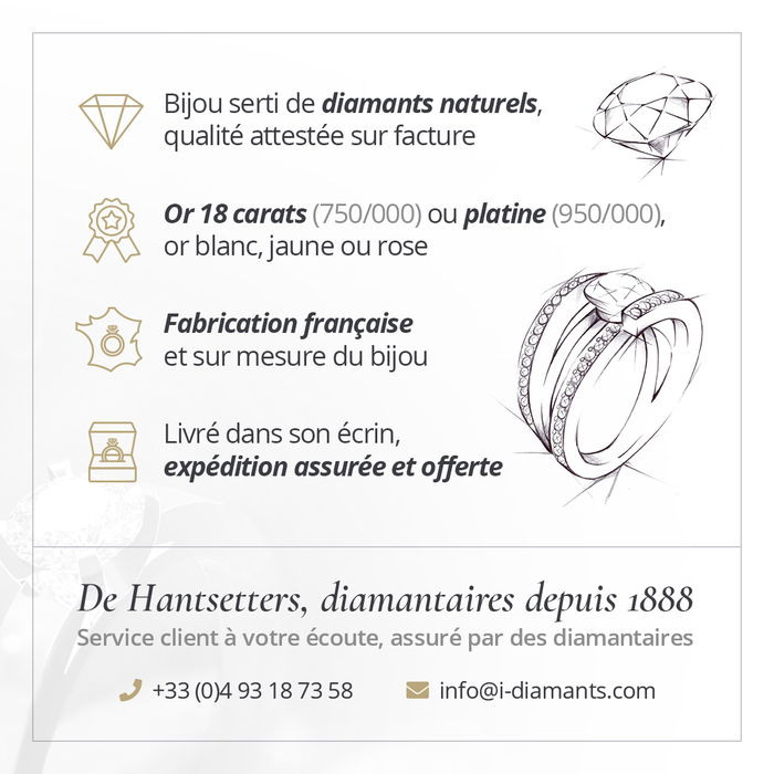 vente Pendentif Classique  Diamant Or Blanc TRILOGIE