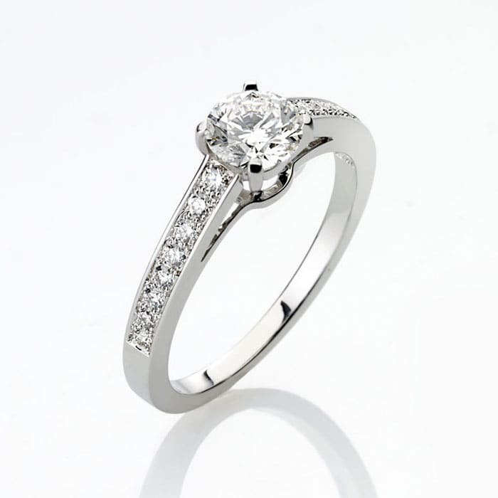 sell Engagement ring Paved  Diamond White Gold PARIS Premium 2