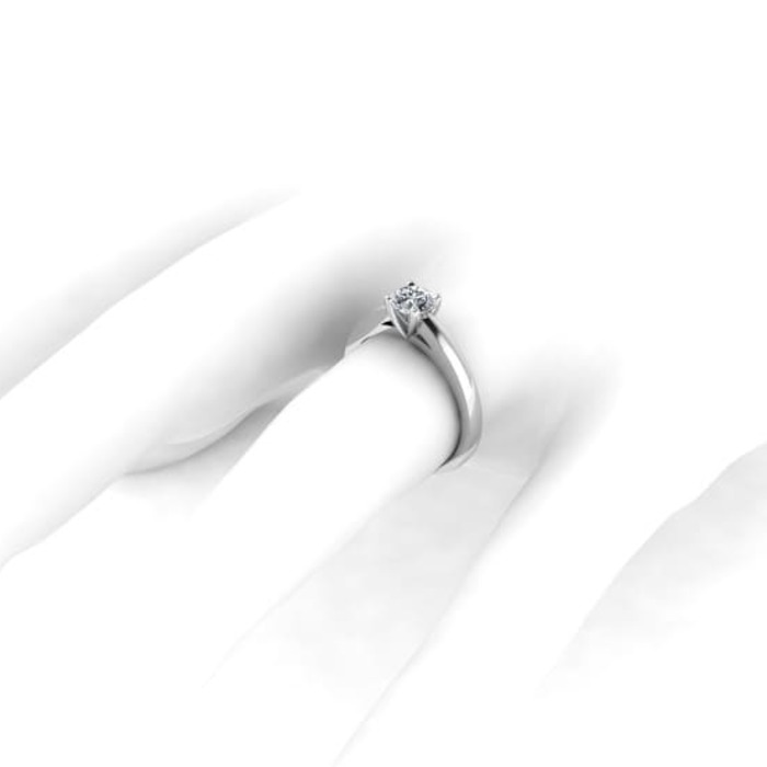 vente Solitaire  Classique  Diamant Or Blanc AUBE
