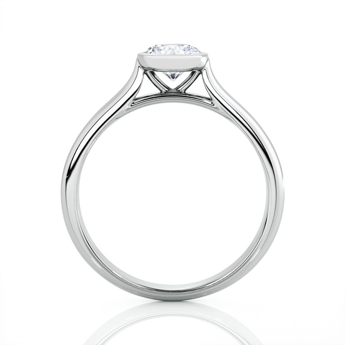 vente Solitaire  Classique  Diamant Or Blanc serti clos ETERNITE