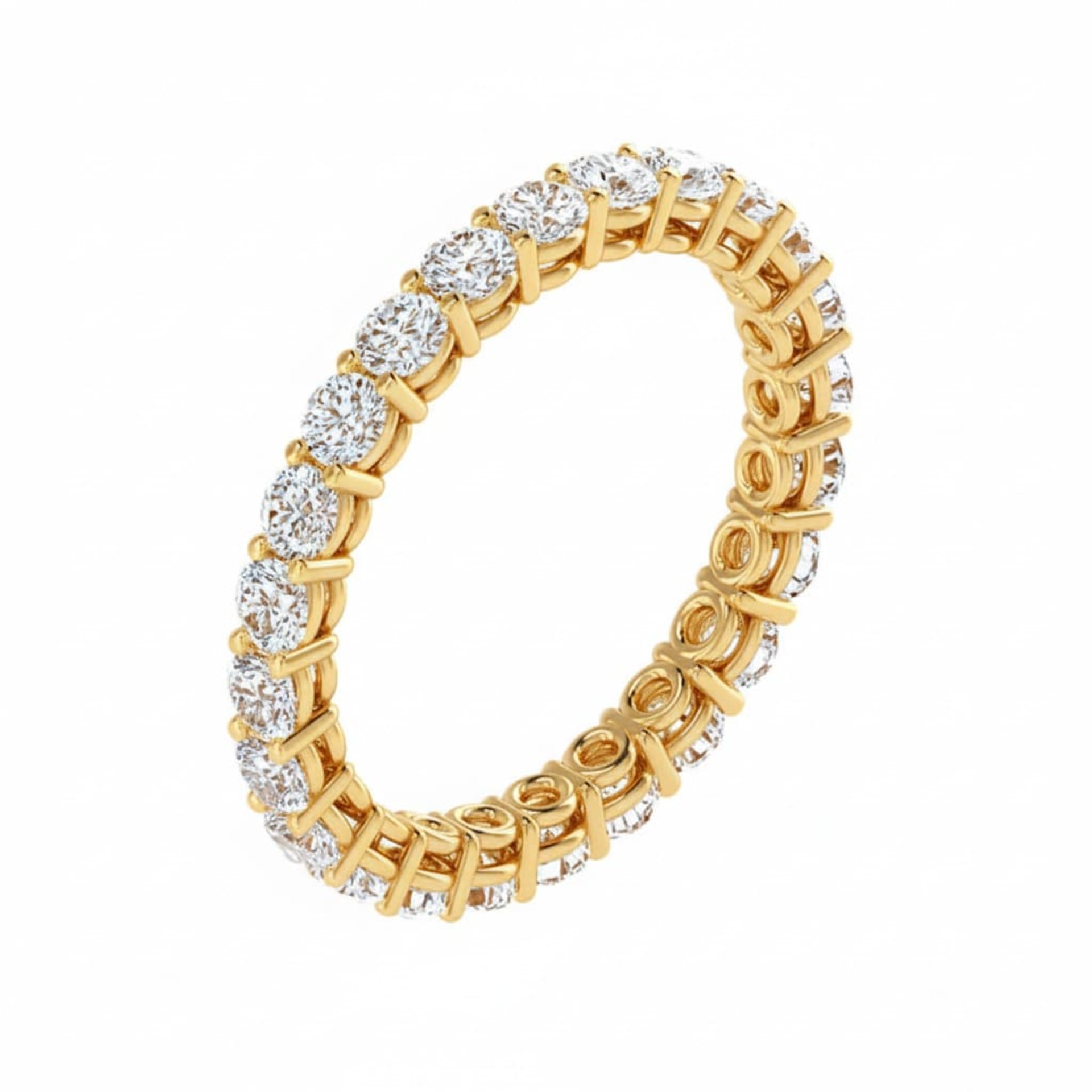 Alliance Tour complet Diamant Or Jaune Classique 2 Griffes