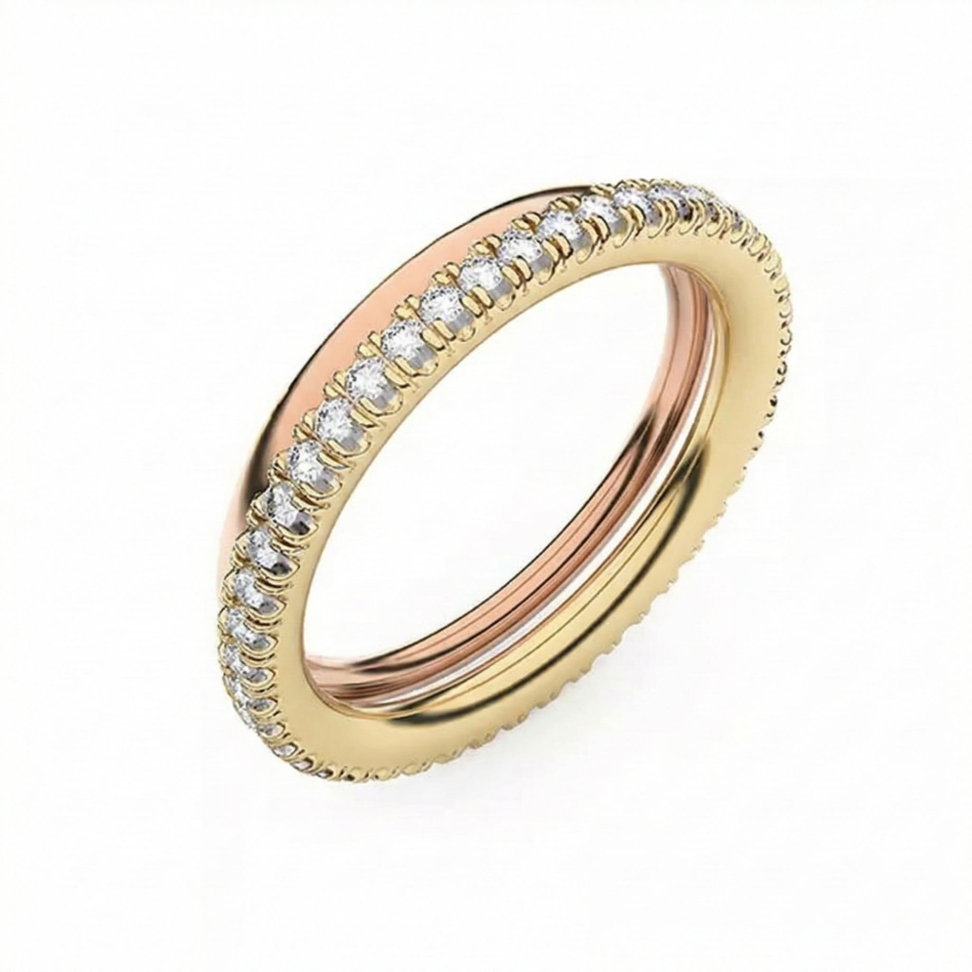 Alliance Tour complet Diamant Or Jaune DOUBLE