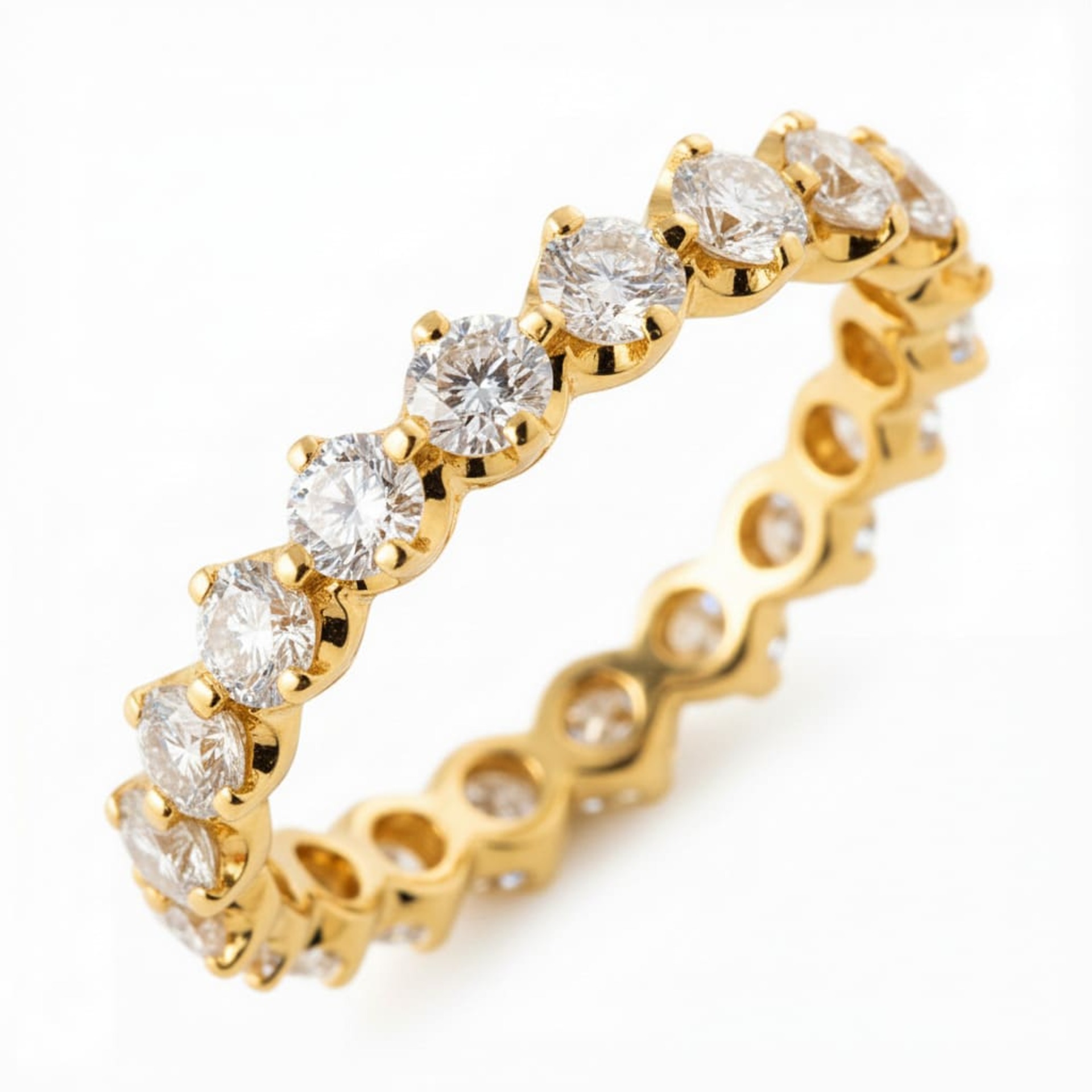 Alliance Tour complet Diamant Or Jaune FEMME DE PARIS