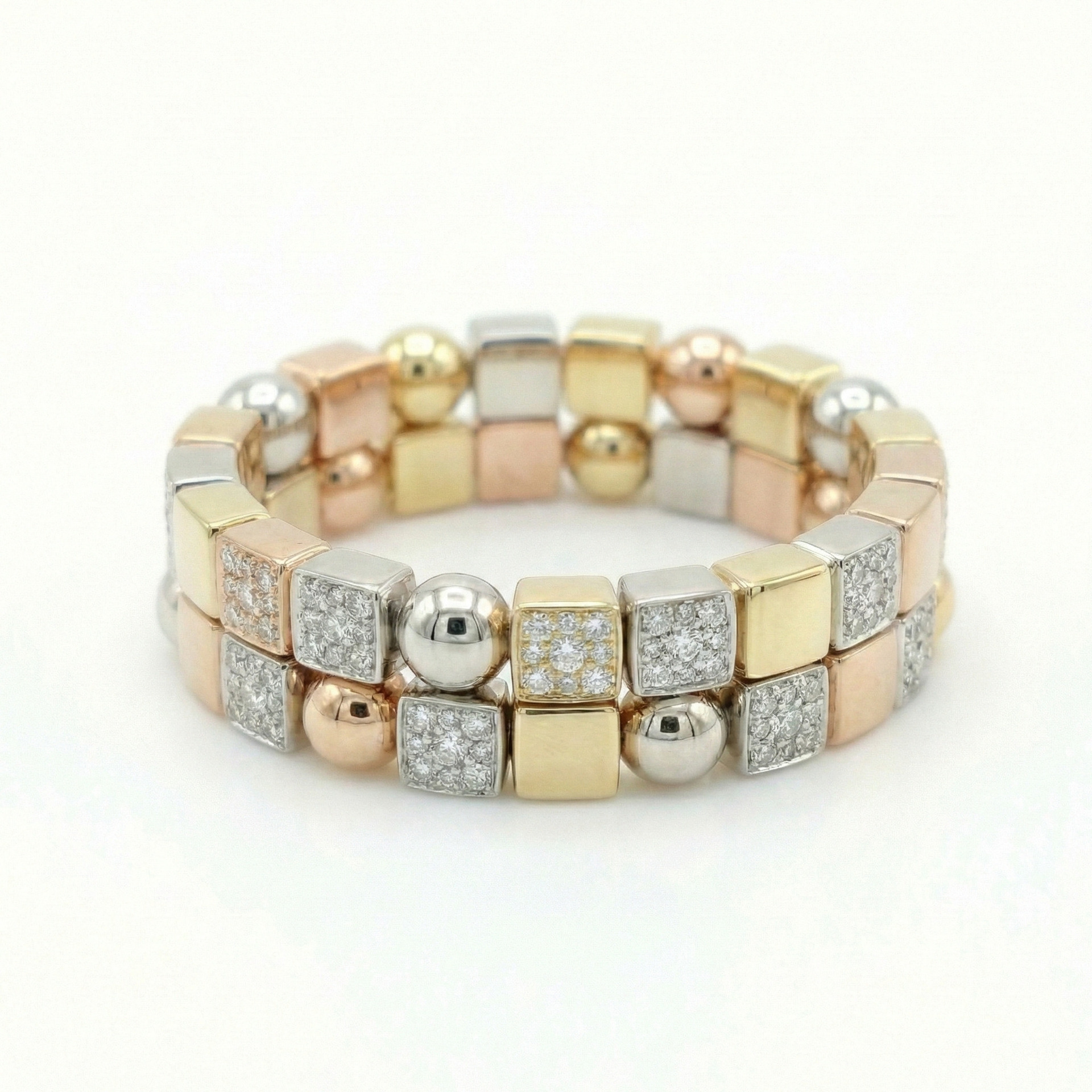 Alliance Tour complet Diamant Or Blanc Fleur de Lune