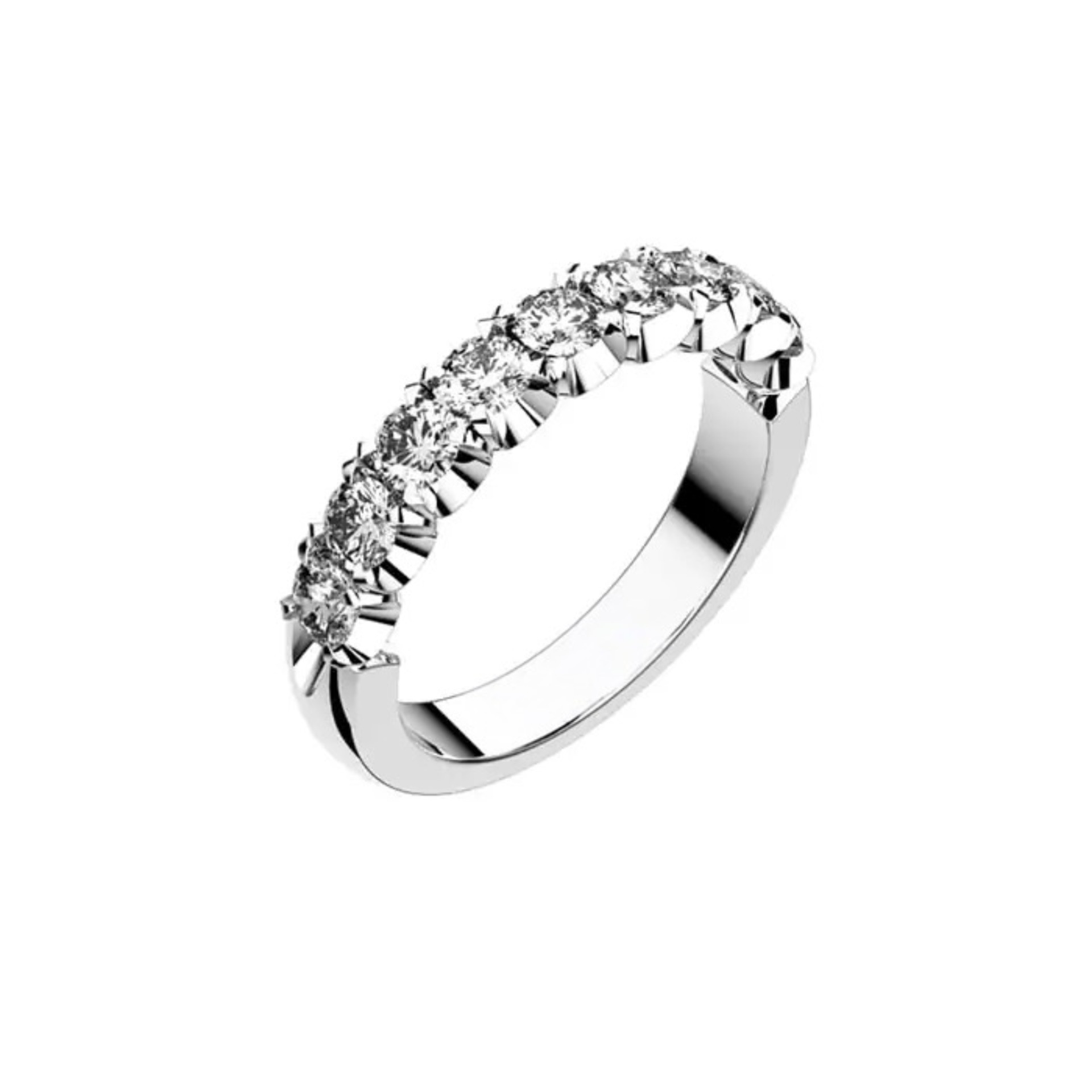 Wedding Band Half set  Diamond White Gold MELODY