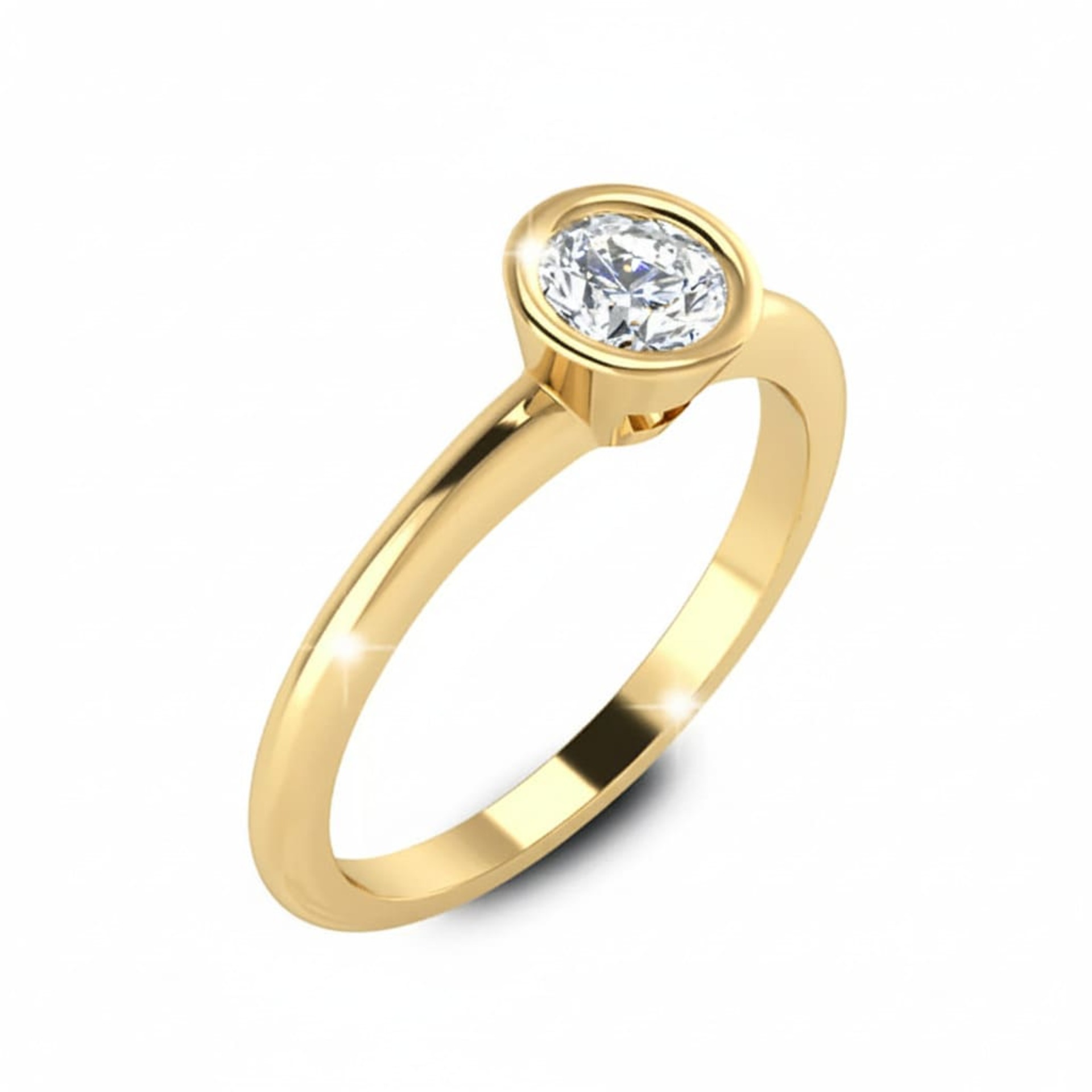 Bague  Classique  Diamant Or Jaune Bague serti clos For Ever