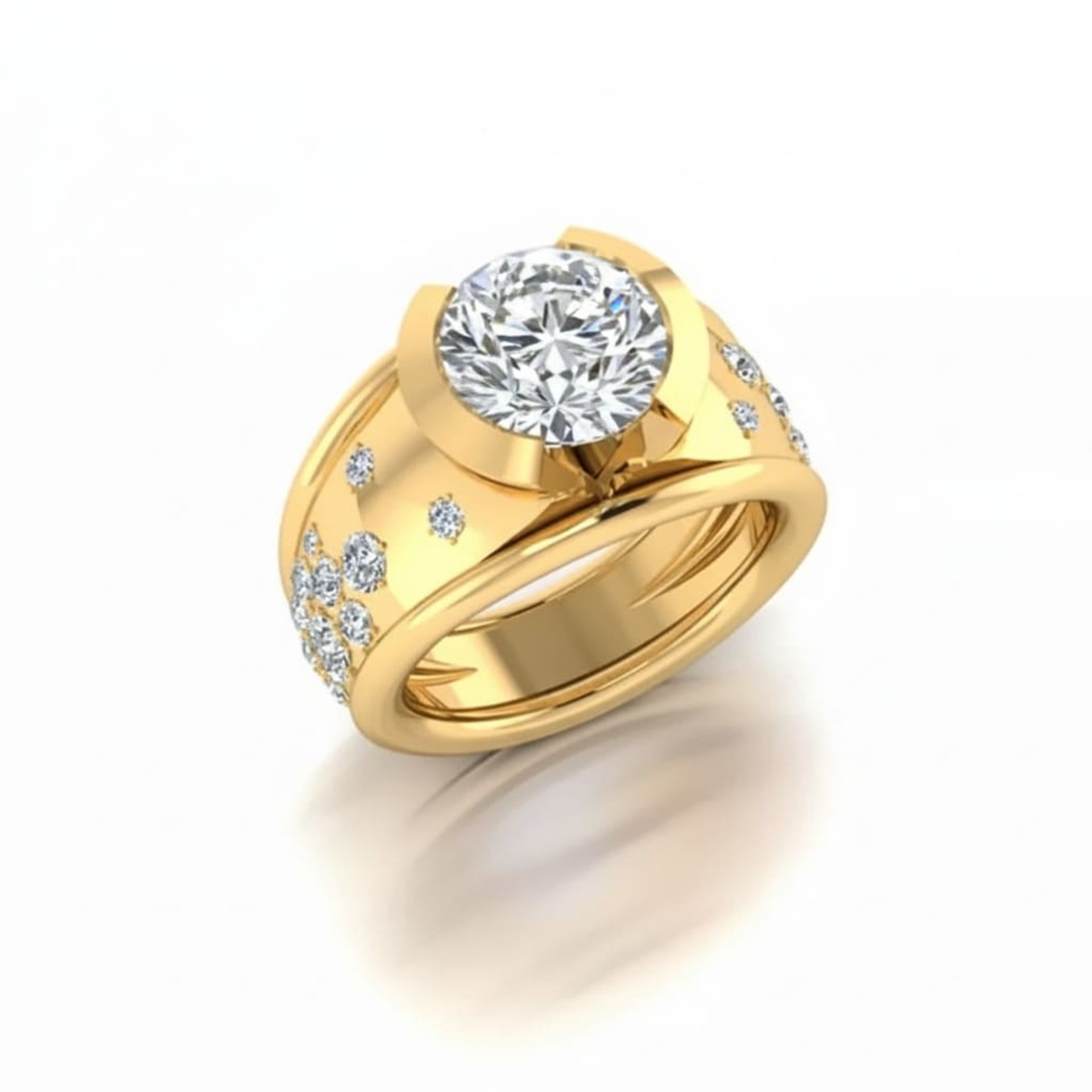 Bague  Classique  Diamant Or Jaune CONSTELLATION