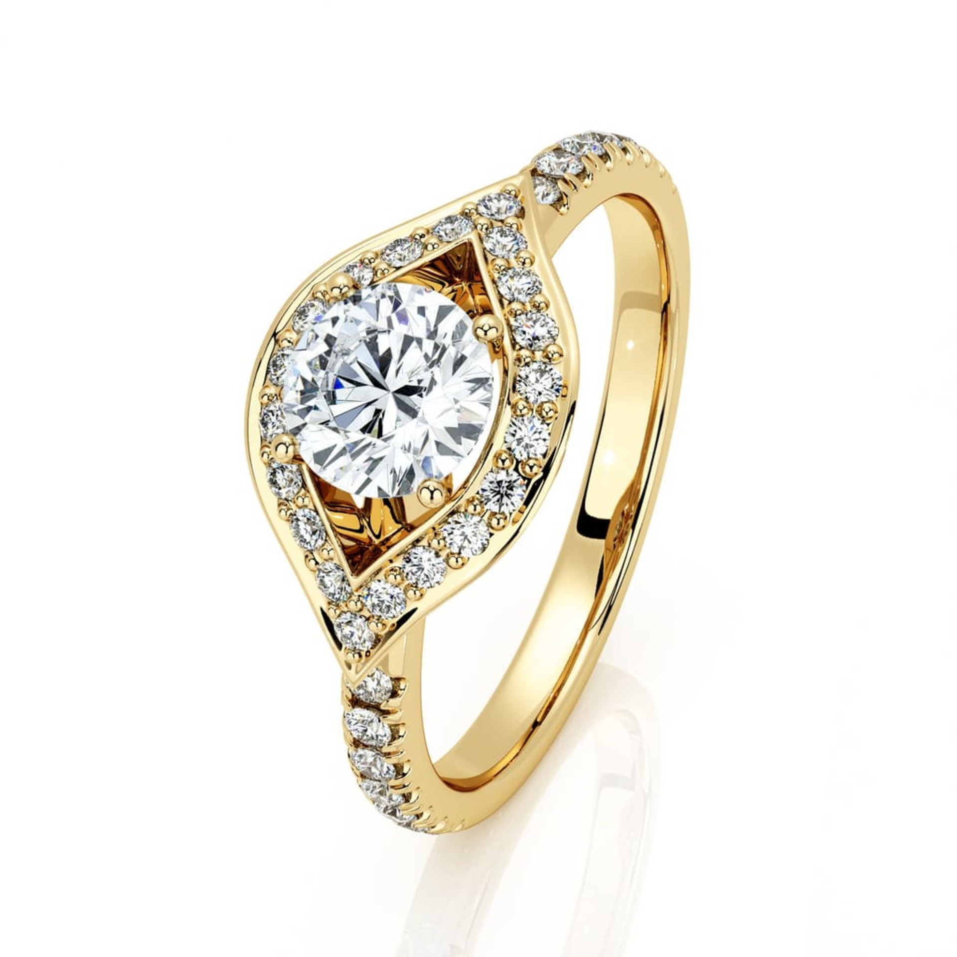 Bague Classique Diamant Or Jaune FLECHE D`AMOUR