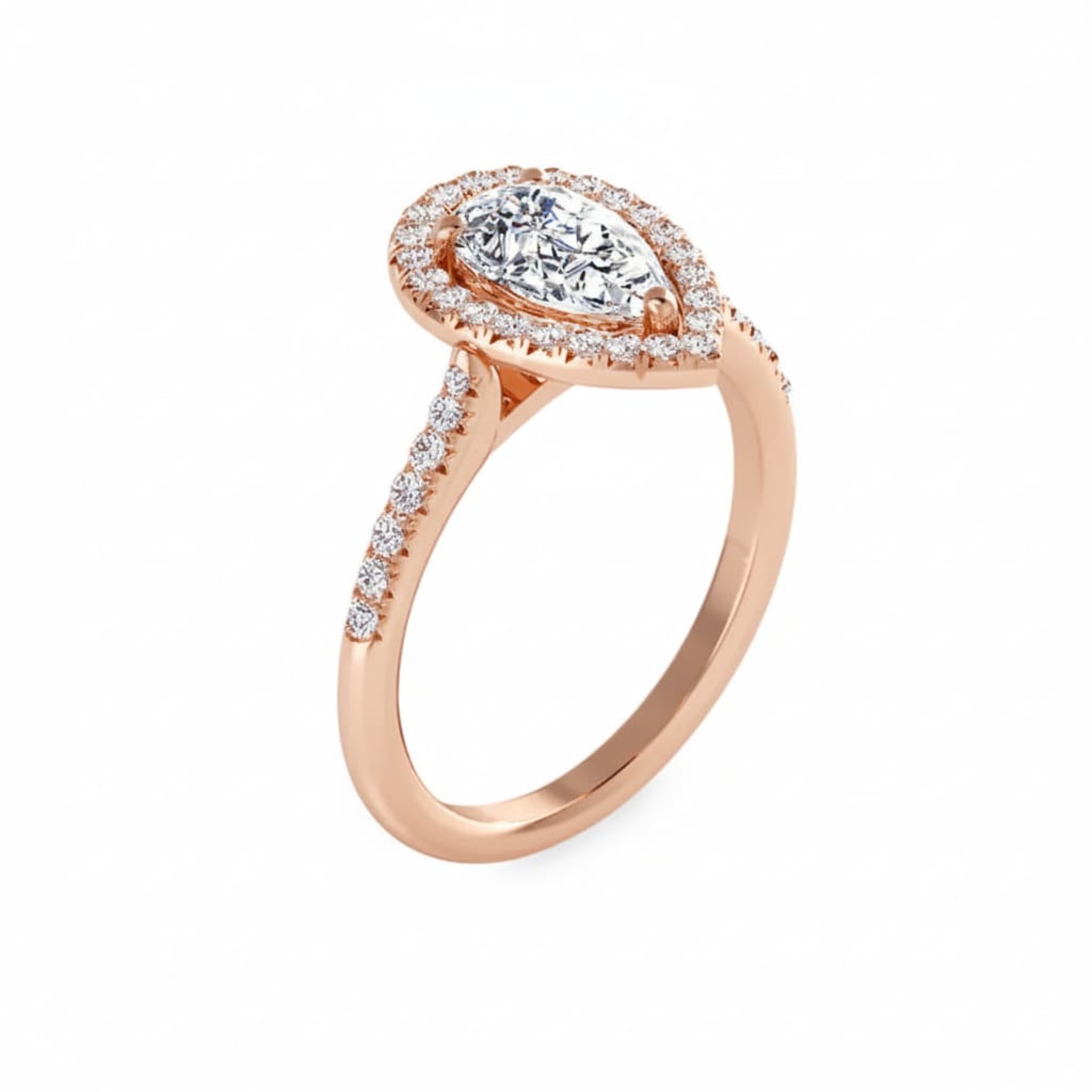 Bague  Classique  Diamant Or Rose POIRE