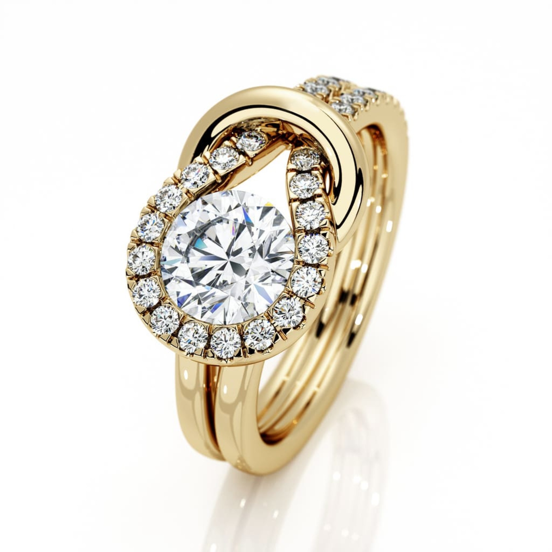 Bague Classique Diamant Or Jaune UNION