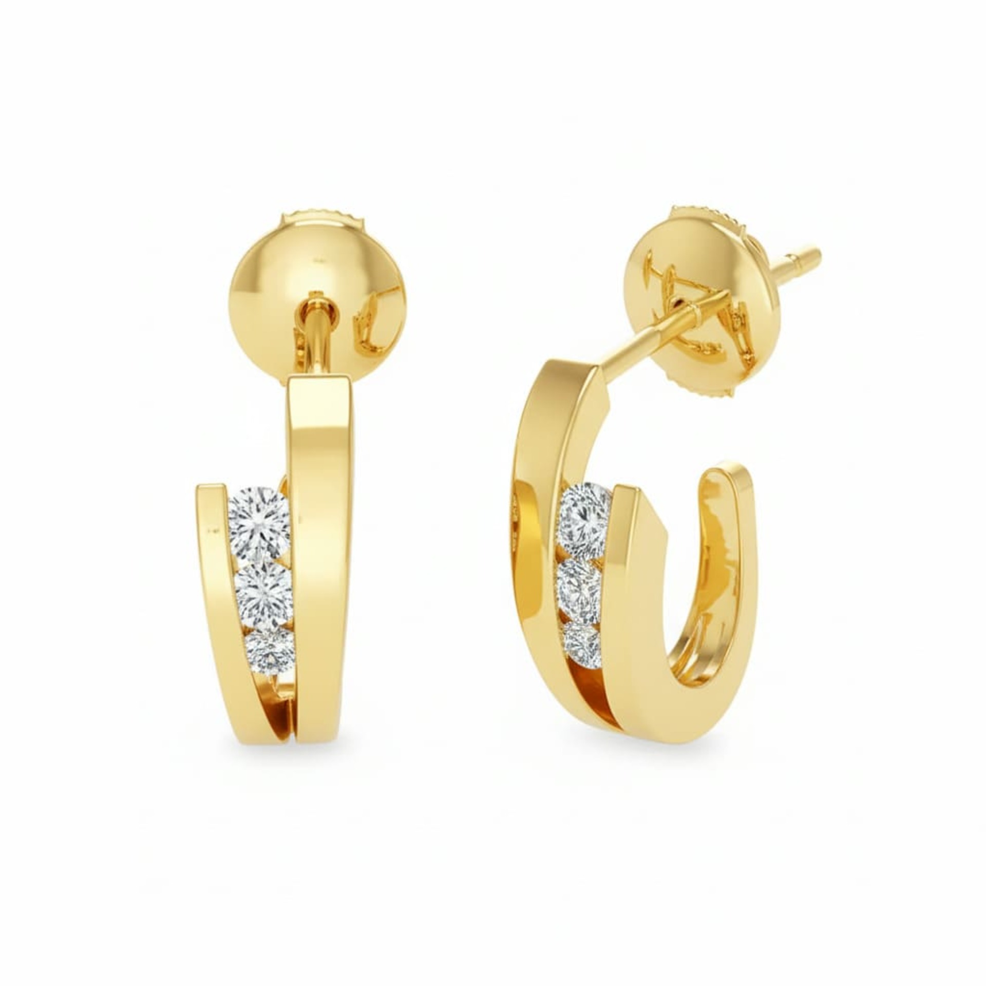 Earrings Classics Diamond Yellow Gold Endless