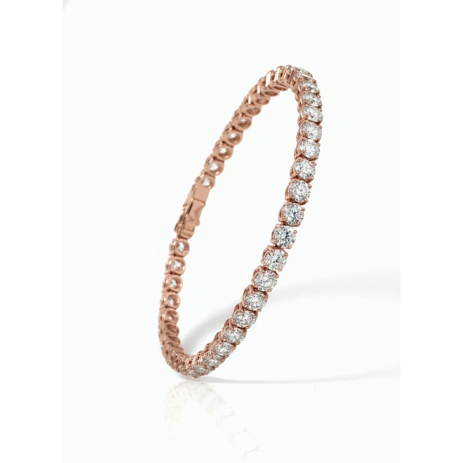 Bracelet  Diamant Or Rose TENNIS DIAMANTS