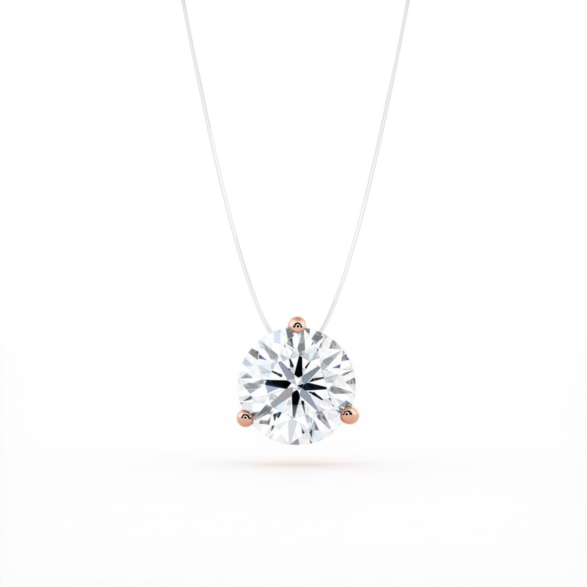 Pendant & Necklace Classics Diamond Pink Gold Fishing wire