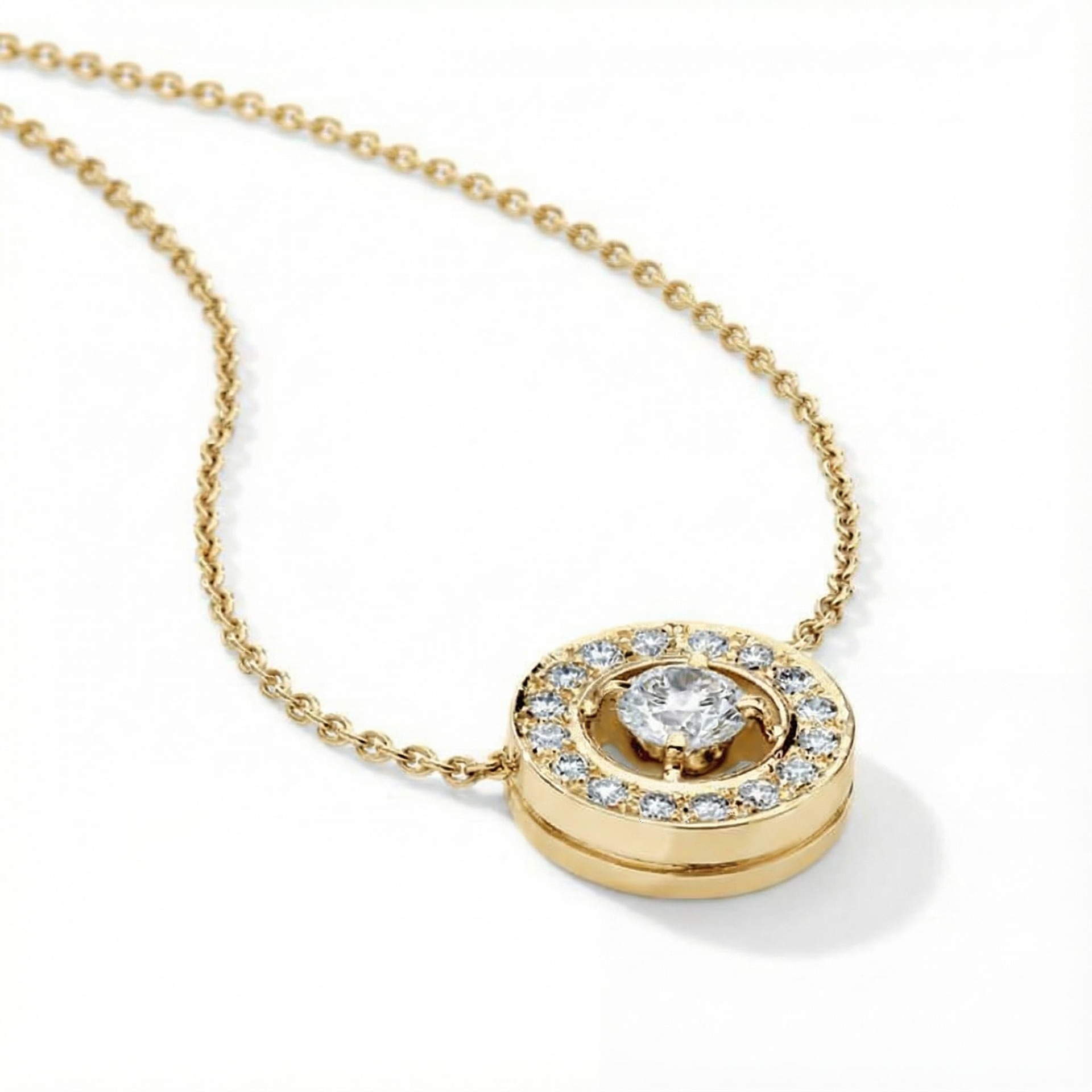 Pendant & Necklace Classics Diamond Yellow Gold POETS CIRCLE