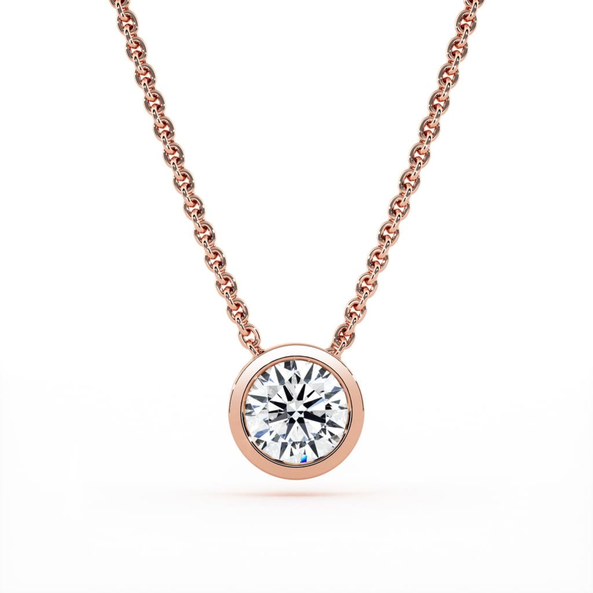 Pendant & Necklace Classics Diamond Pink Gold ETERNITY