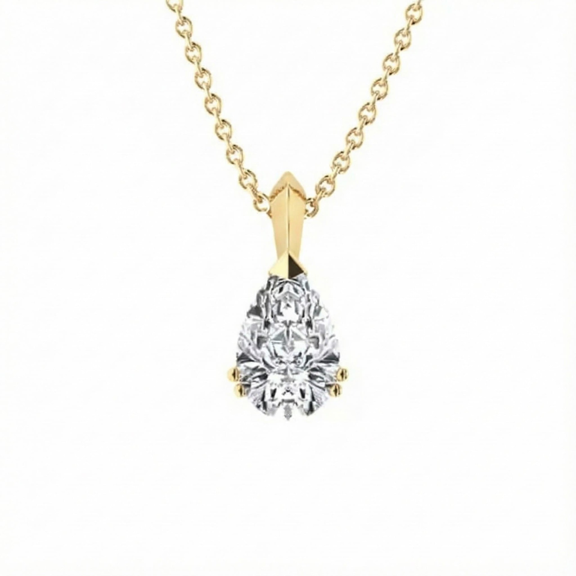 Pendant & Necklace Classics Diamond Yellow Gold PEAR SHAPE (tear drop)