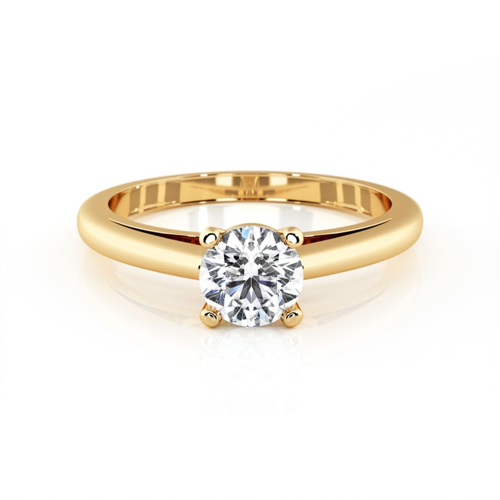 Engagement ring Classics Diamond Yellow Gold 4 Claws Classic