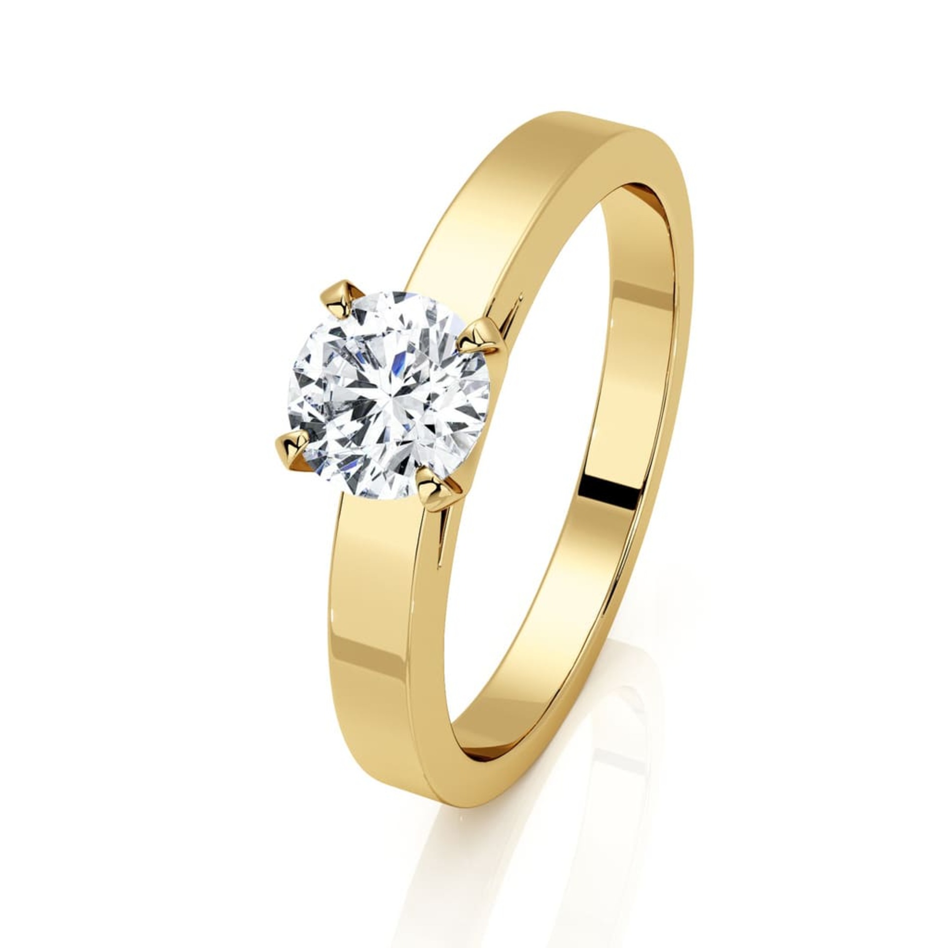 Solitaire Classique Diamant Or Jaune BERCEAU
