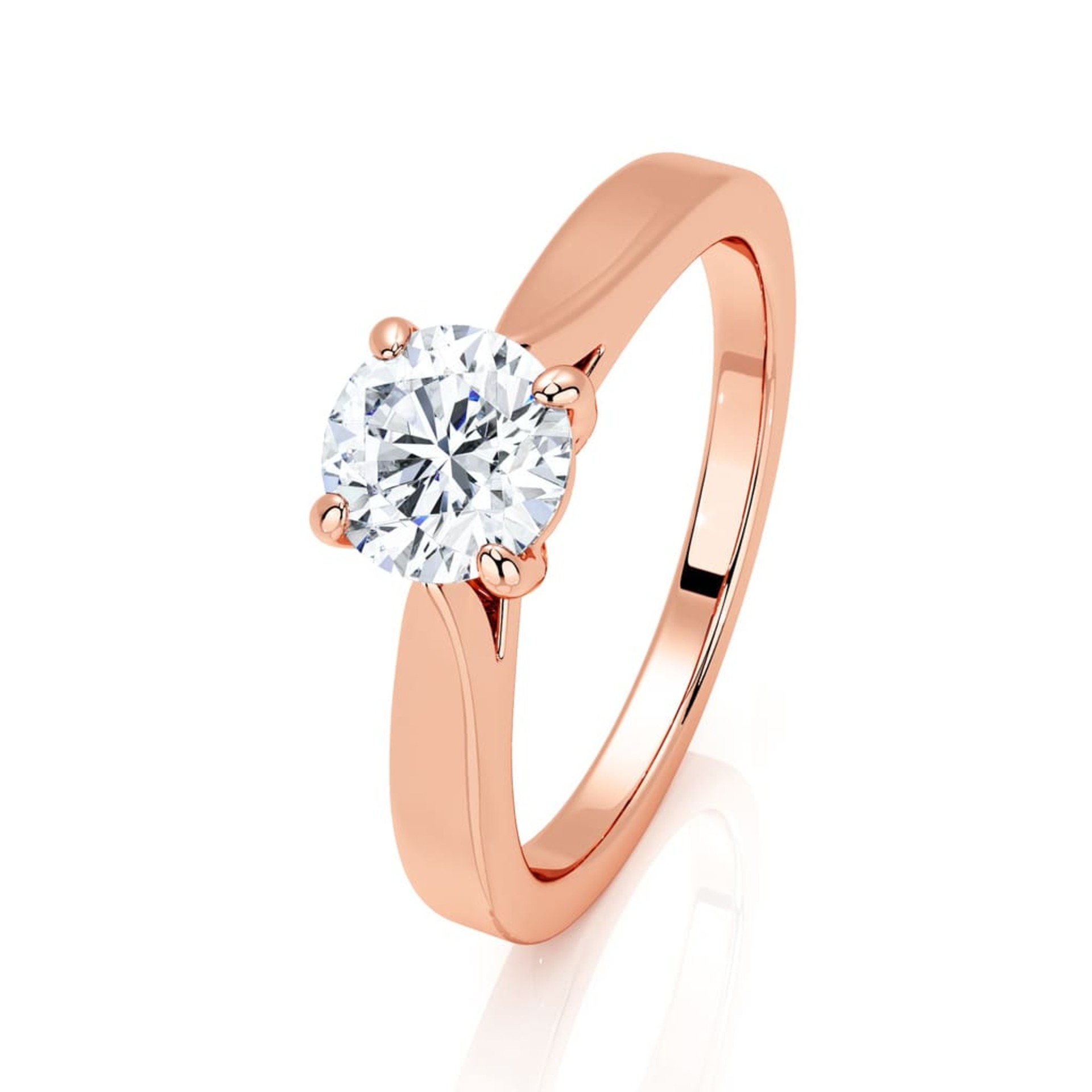 Solitaire Classique Diamant Or Rose DIAM