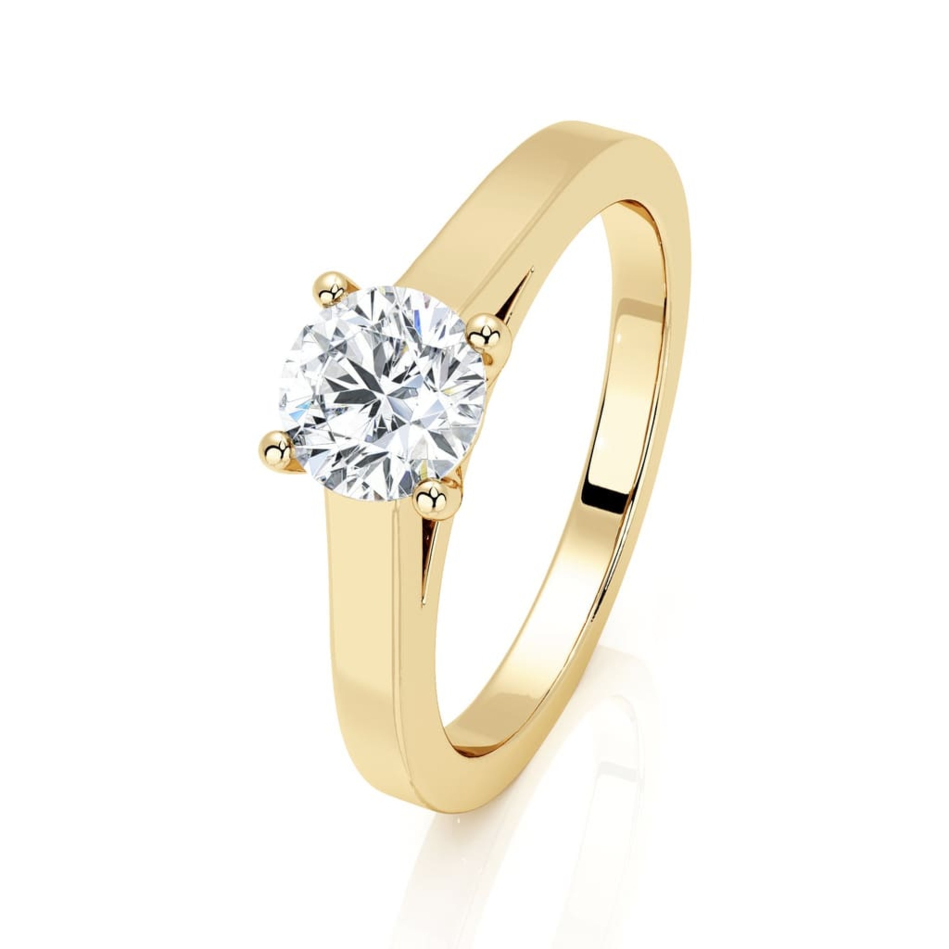 Solitaire Classique Diamant Or Jaune Karma 4 Griffes