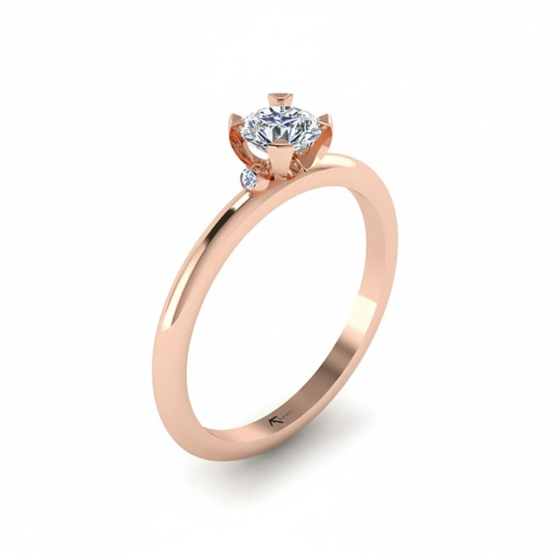 Solitaire  Classique  Diamant Or Rose LOVE