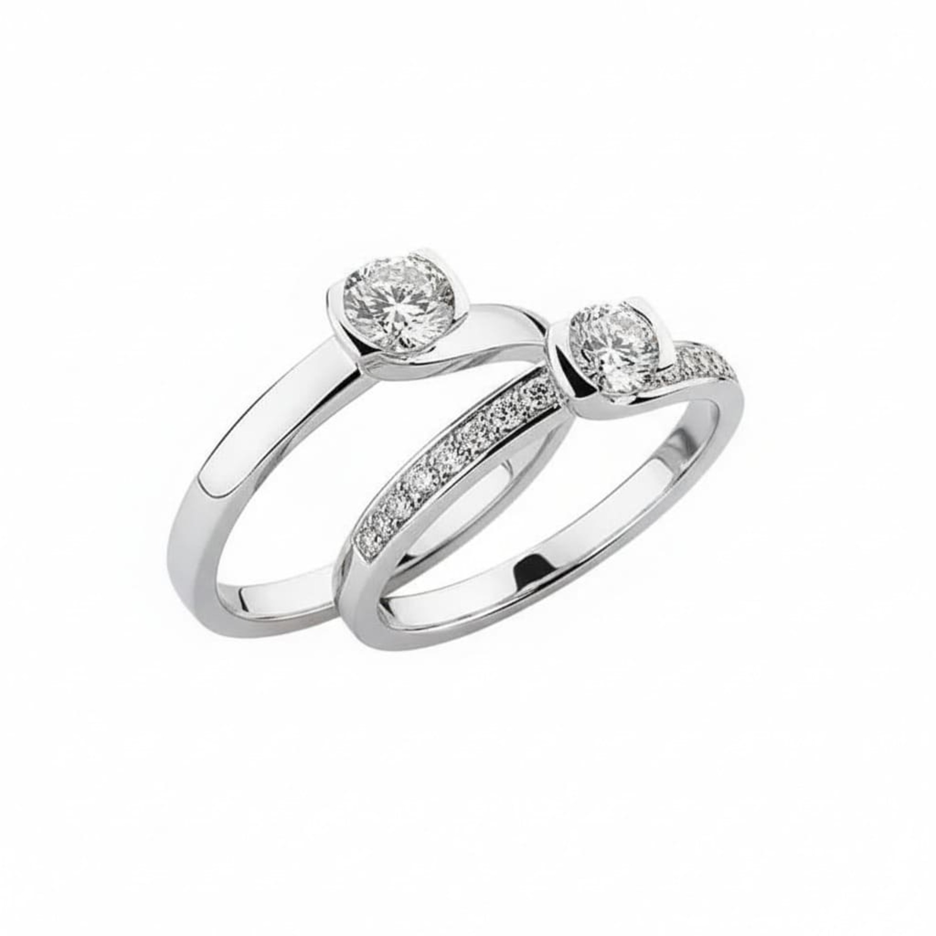 Engagement ring Classics Diamond White Gold NEW LOVE EMBRACINGS