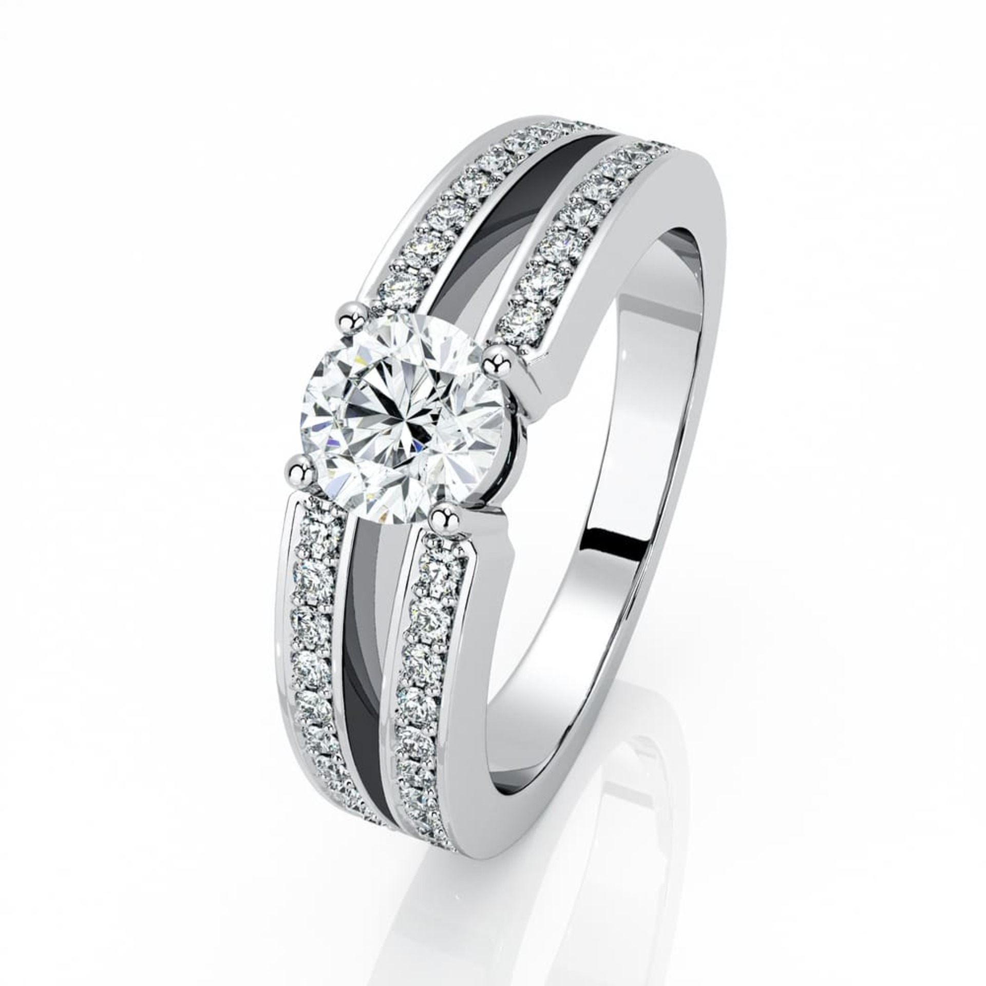 Bague  Classique  Diamant Or Blanc NOUS 2