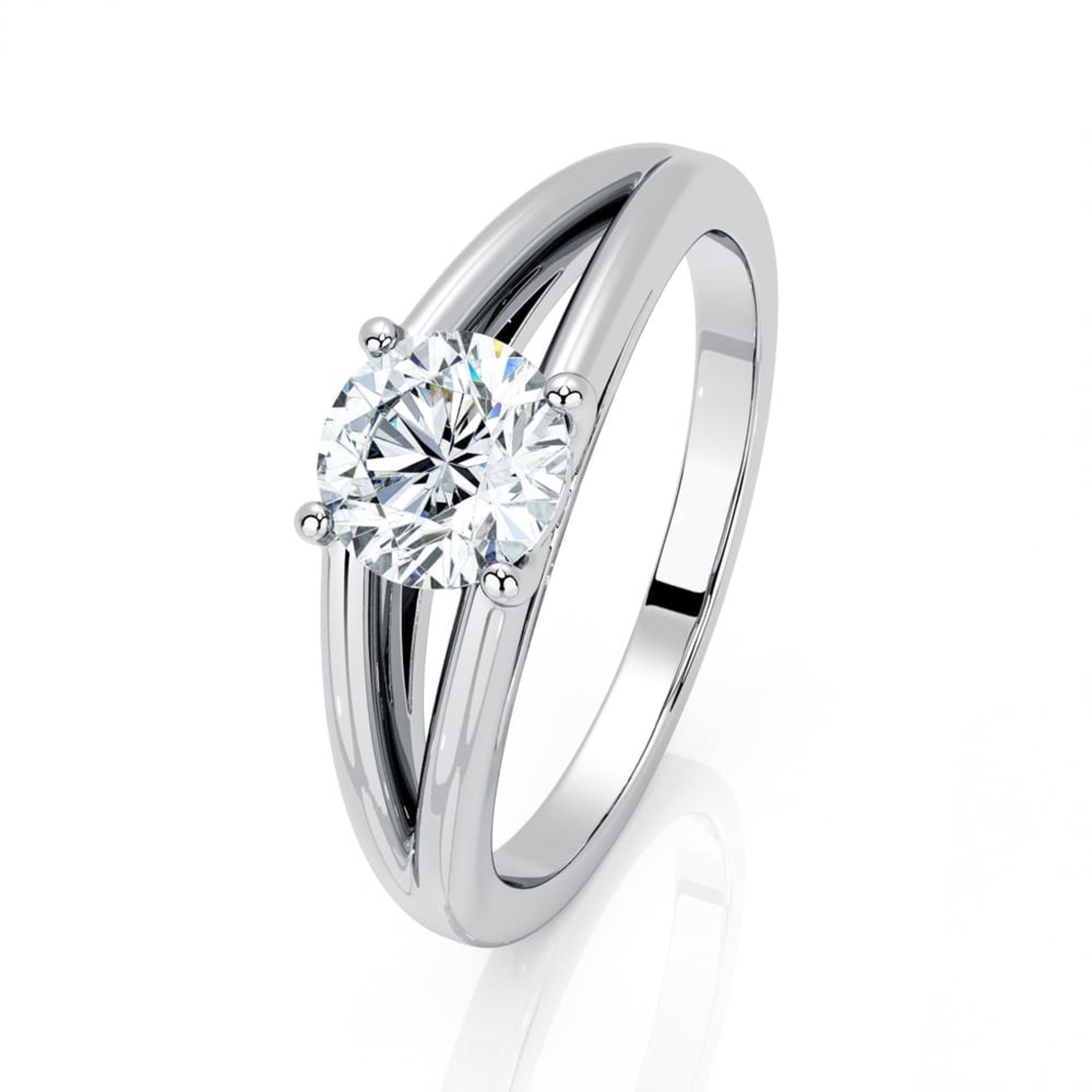 Engagement ring Classics Diamond White Gold Double Band