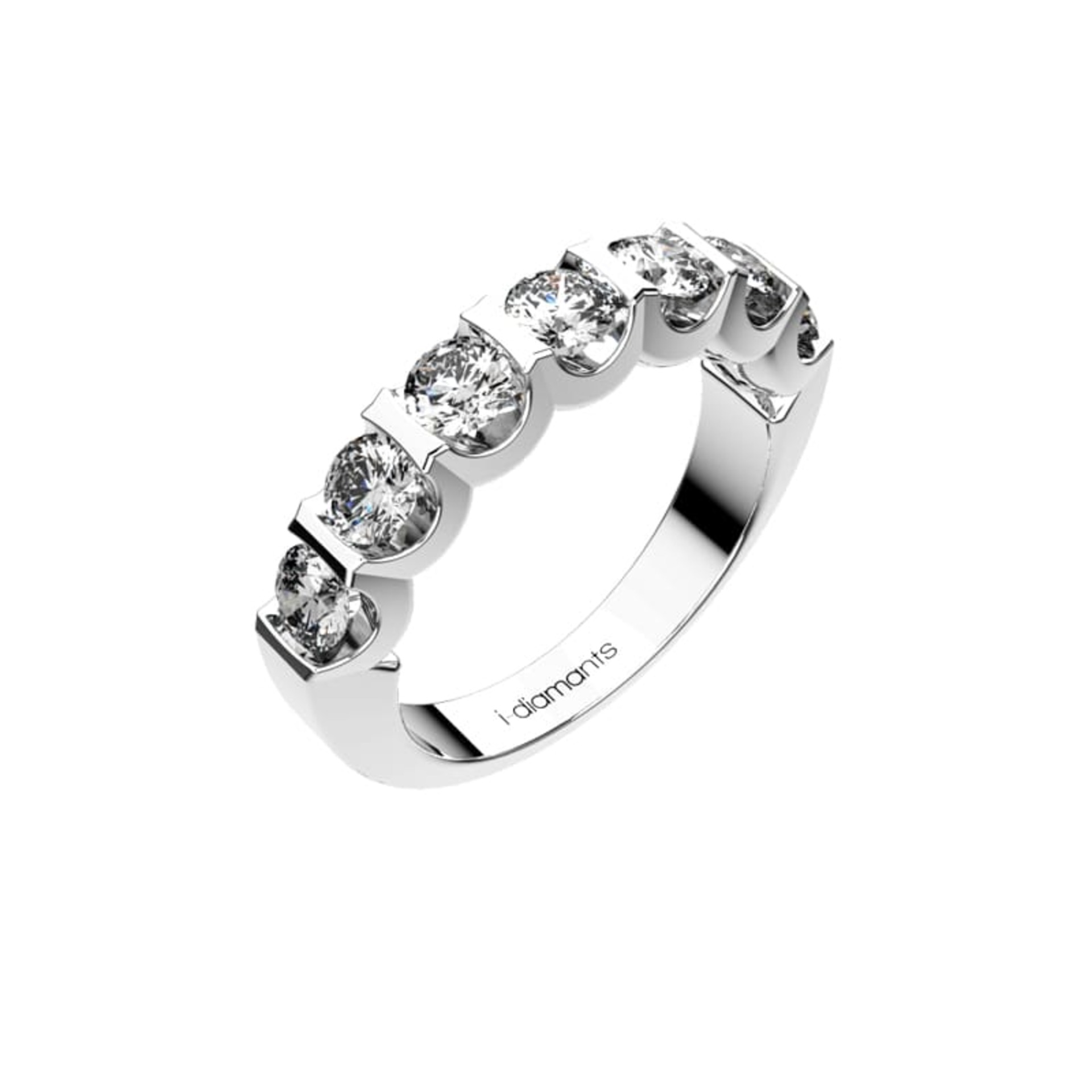 Wedding Band Half set  Diamond Yellow Gold HARMONY