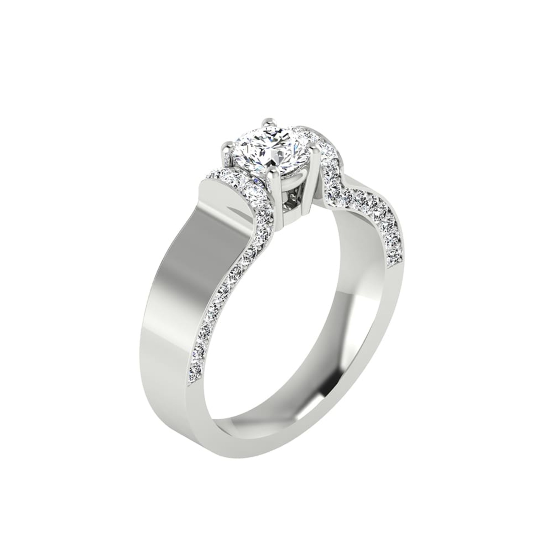 Bague  Classique  Diamant Or Blanc FRISSON