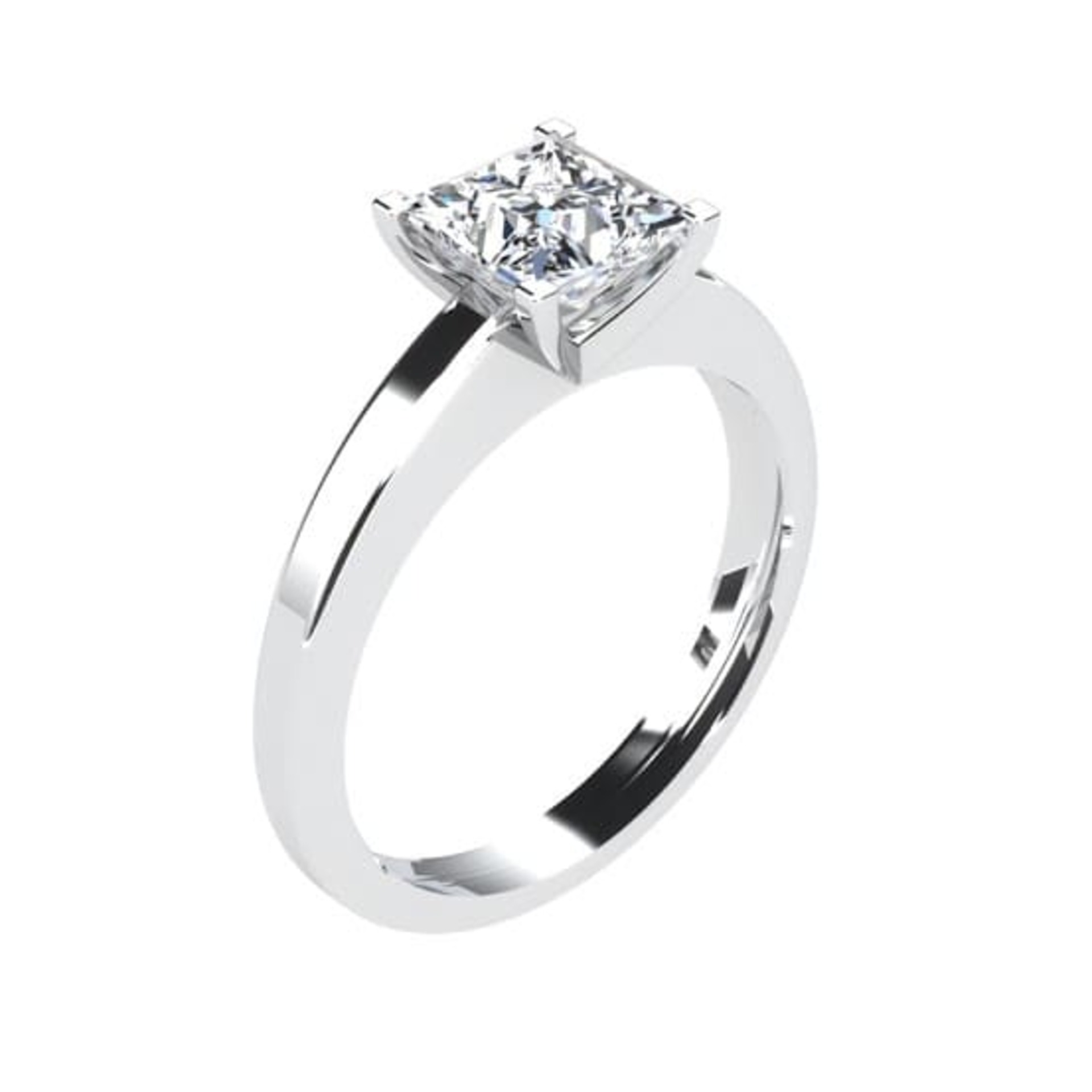 Bague  Classique  Diamant Or Rose SOLITAIRE PRINCESSE ROYALE