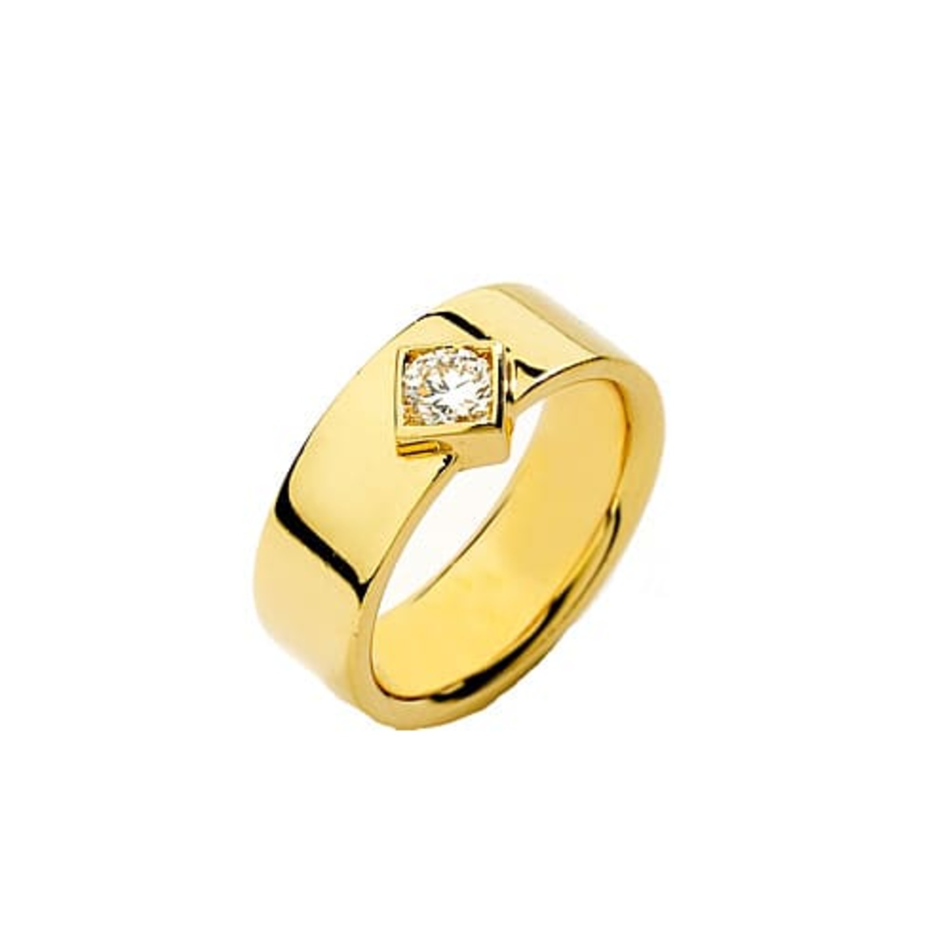 Ring Designer jewellery Diamond Yellow Gold LUDA