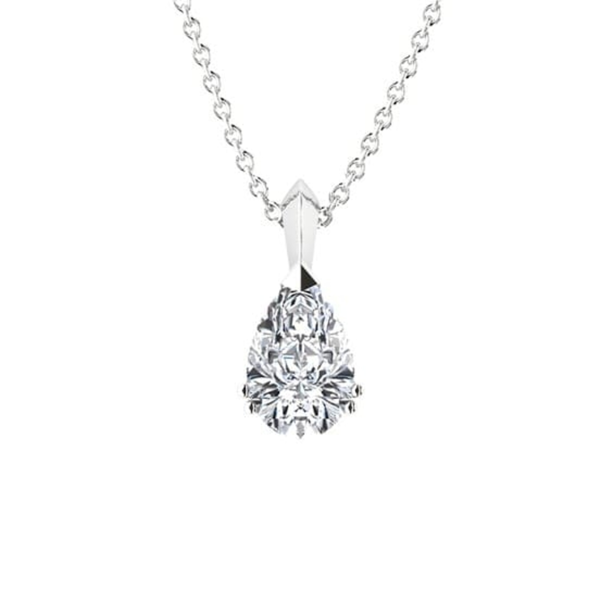 Pendant & Necklace Classics Diamond White Gold PEAR SHAPE (tear drop)