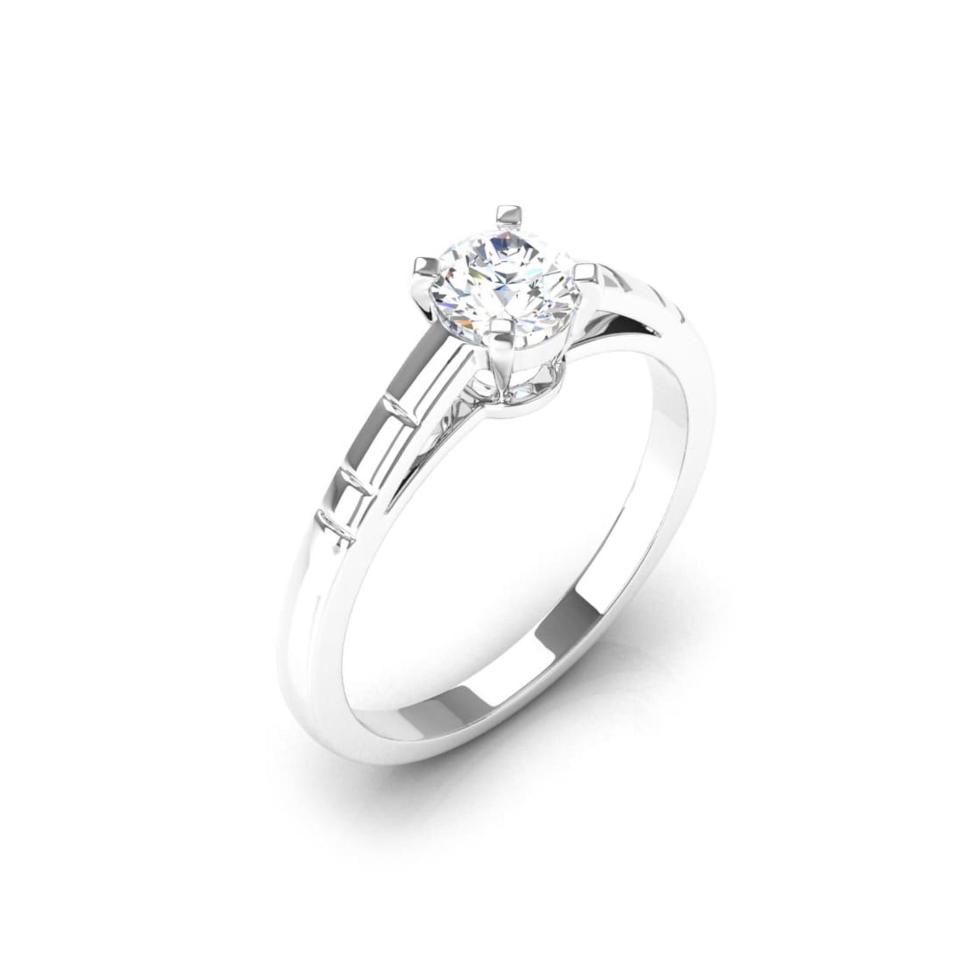 Engagement ring Classics Diamond White Gold Some-day (one-Night) 4-Claws and Hyphens