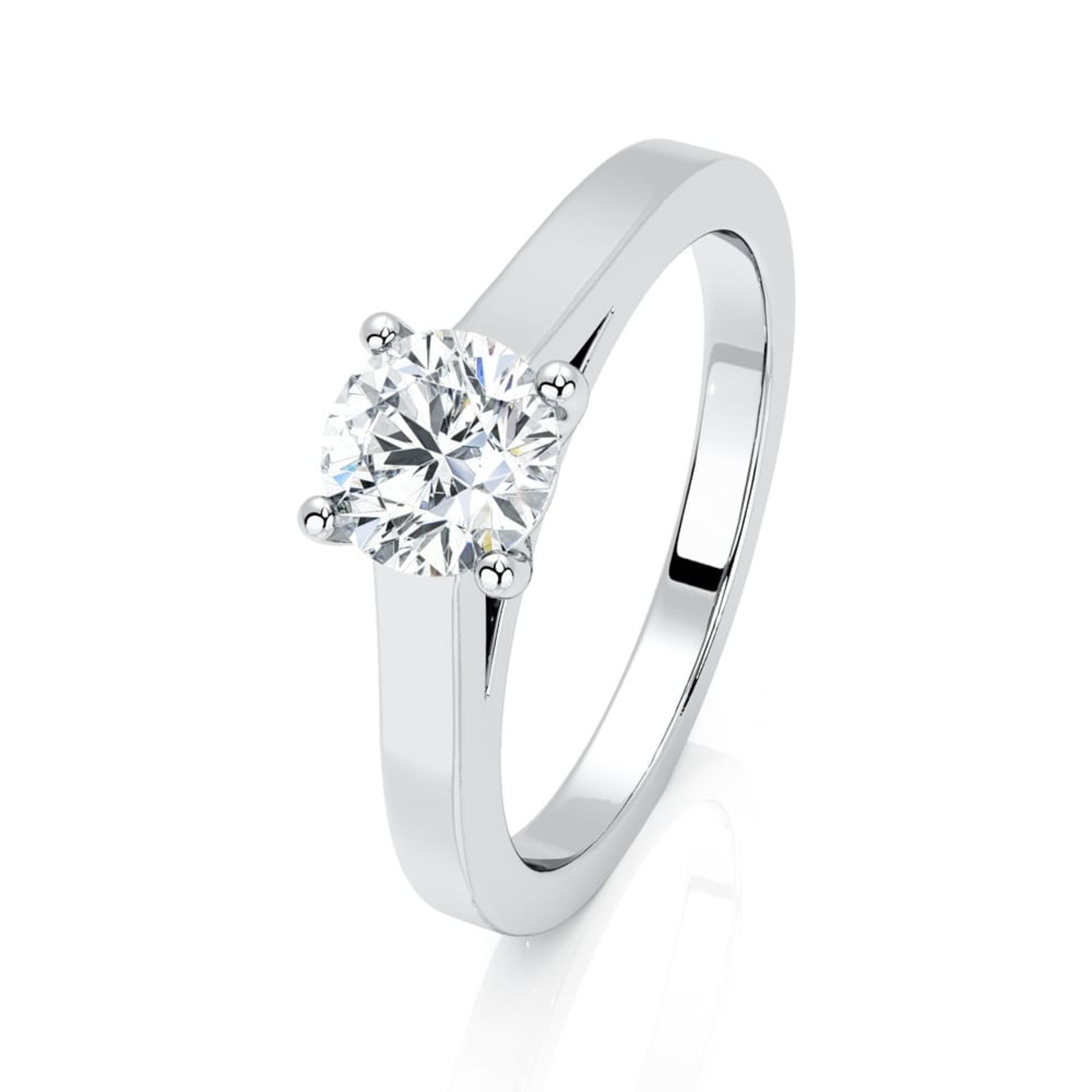 Solitaire  Classique  Diamant Or Blanc Karma 4 Griffes