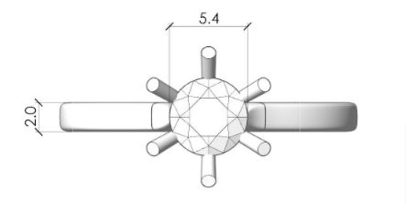 What is the purpose of the technical drawing of your custom jewelry?